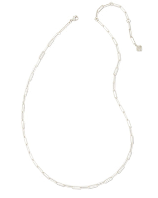 Courtney Paperclip Necklace In Silver