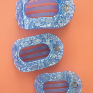 Flat Round Hair Clip | Medium | Blue Lagoon
