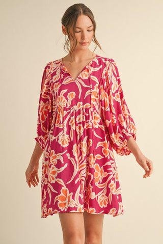 Tell Me About It Dress In Fuchsia