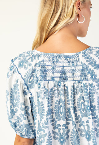 Over The Garden Top in Blue