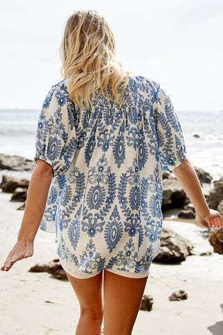 Over The Garden Top in Blue