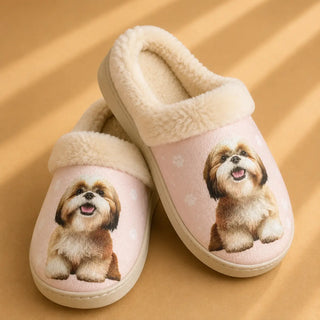 Tan Shih Tzu Slippers