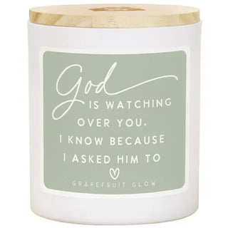 God is Watching Candle - Grapefruit Glow