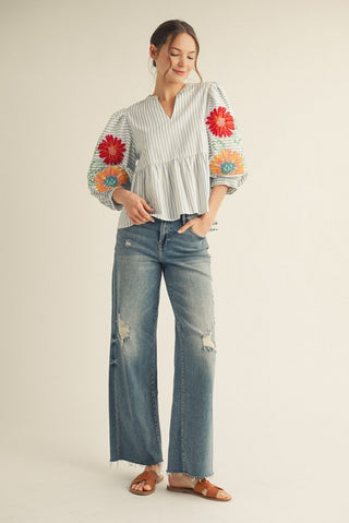 Pamper Me Pretty Top in Blue