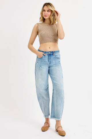 Keep It Calm Barrel Pants in Light