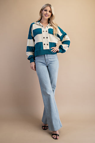 All Out On The Field Sweatshirt in Teal