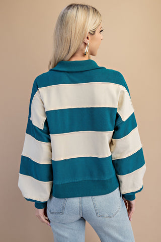 All Out On The Field Sweatshirt in Teal