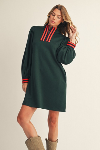 Look To You Dress In Hunter Green