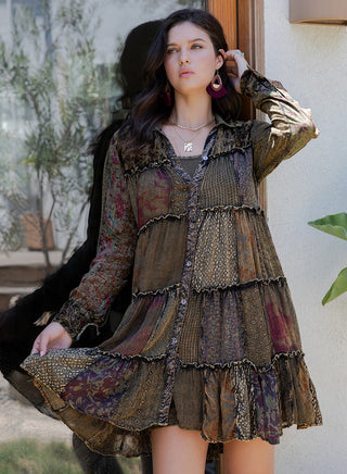 Beautiful Memories Dress in Amber