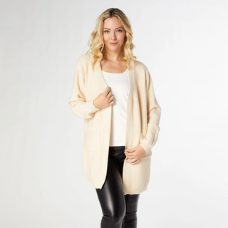 Relaxed Ciana Cardigan With Pockets In Oatmeal