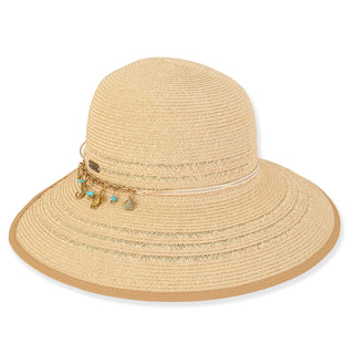 Amy Paper Braid Backless Hat in Ivory