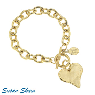 Susan Shaw Heart Toggle Bracelet