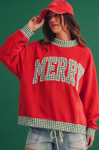 Merry Times Pullover In Red