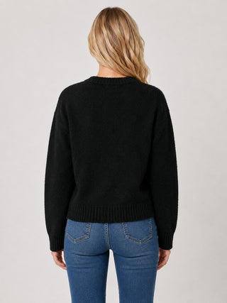 Anchors Away Sweater in Black