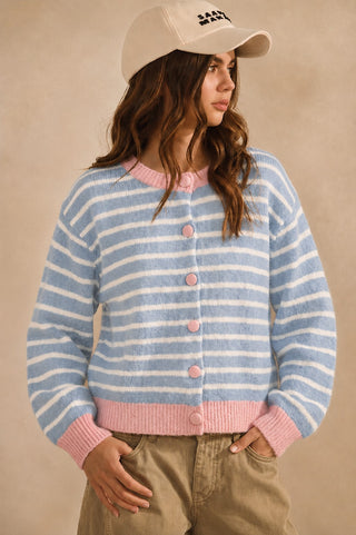 Dream Softly Cardigan in Light Blue