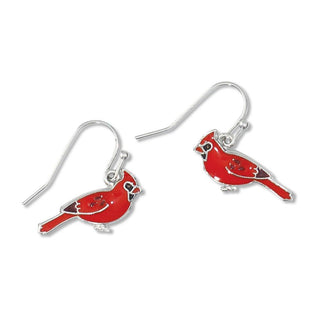 Red Cardinal Wire Earrings