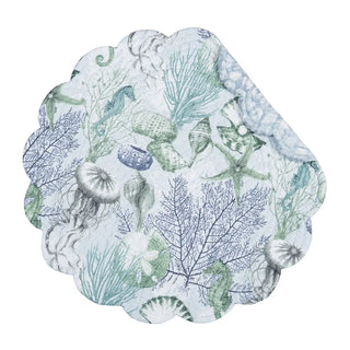 Coastal Shoreline Waters Round Placemat