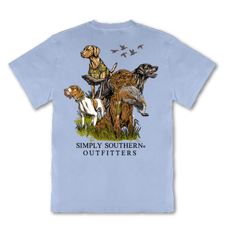 Youth On The Hunt Short Sleeve T-Shirt In Faded Blue