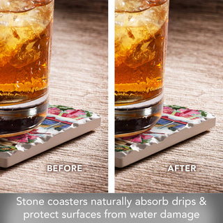 Christmas Buddies Absorbent Tumbled Tile Coaster 4pk