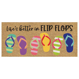 Life's Better In Flip Flops Coir Sassafras Switch Mat