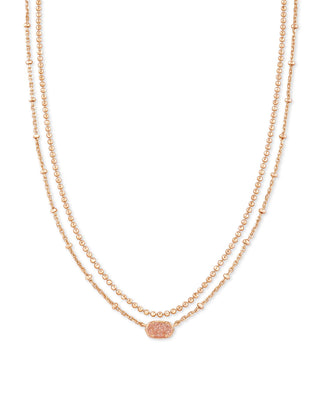 Emilie Multi Strand Necklace in Sand Druzy