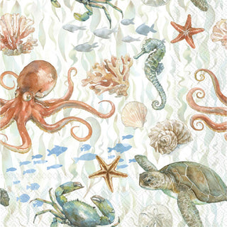 Paper Lunch Napkins Set/20 Under Sea Life