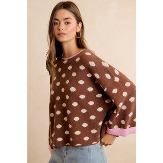 Dots Of Delight Sweater in Black