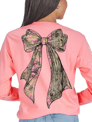 Camo Charm Long Sleeve T-Shirt In Tearose