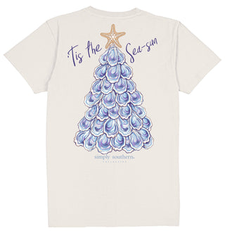 Tis The Sea-Sun Short Sleeve T-Shirt In Oyster