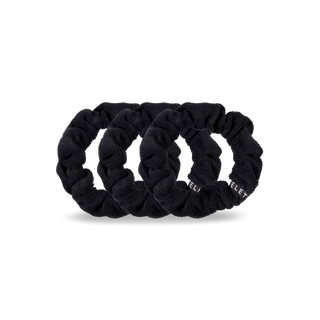 Terry Cloth Hair Scrunchie | Large | Jet Black