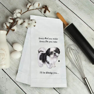 Black & White Shih Tzu Kitchen Towel