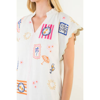 Oasis In The Sun Dress in White