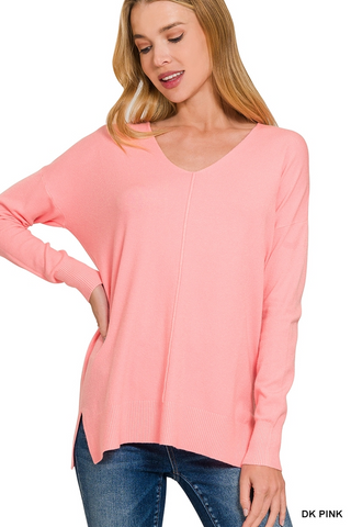 Think You Will Sweater In Dk Pink