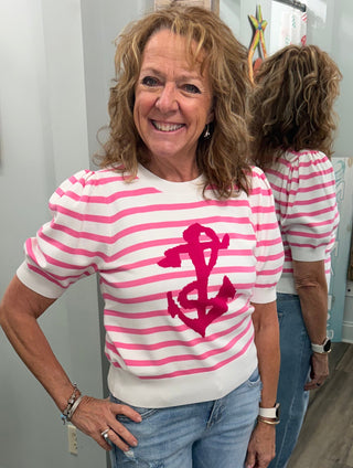 Sail Away Top in Pink