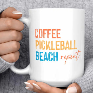 Coffee, Pickleball, Beach Mug