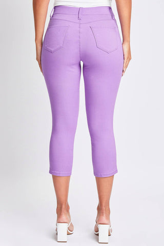 Junior Hyperstretch Pull On Capri With Side Slit: Junior / L / Aquamarine