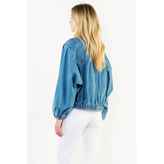 Traveling Onwards Denim Jacket in Blue
