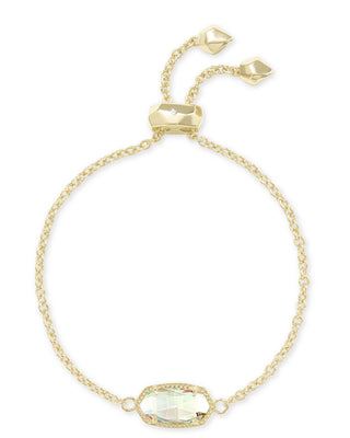 Elaina Chain Bracelet in Gold Dichroic Glass