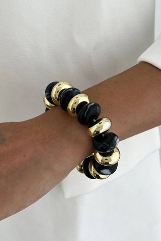 Mixed Stone and Bead Stretch Bracelet