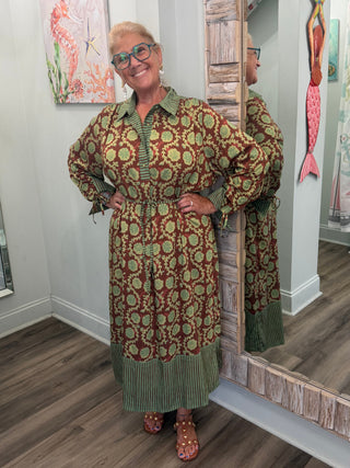 This Time Tomorrow Midi Dress in Chestnut