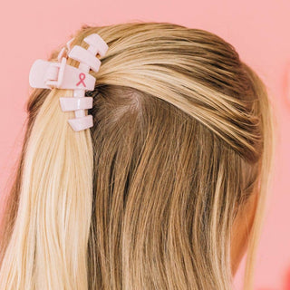 Classic Hair Clip | Medium | Pink Ribbon