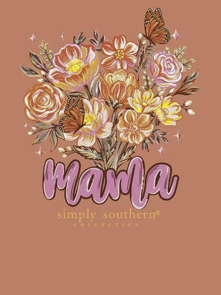 Mama Long Sleeve T-Shirt In Chestnut