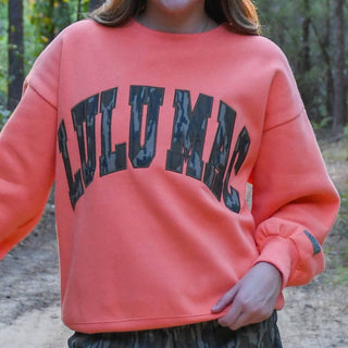 Lulu Mac Mossy Oak Bottomland Sweatshirt In Orange