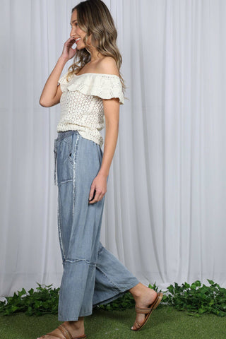 On A Weekend Trip Pant in Washed Denim