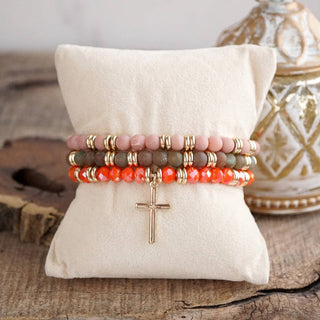 Cross Bracelet Stack Set