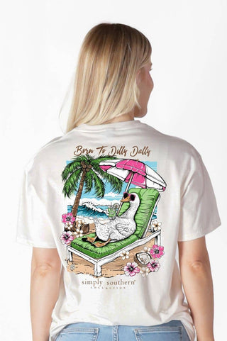Dilly Dally Short Sleeve T-Shirt in Oyster