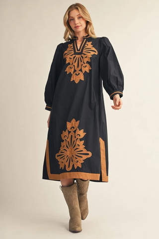 Taking Notes Dress In Black