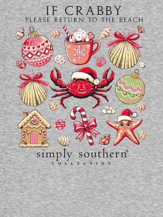 If Crabby Please Return To The Beach Short Sleeve T-Shirt In Storm Heather