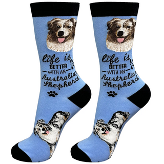 Australian Shepherd Crew Socks