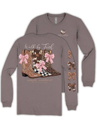 Walk by Faith Long Sleeve T-Shirt in Driftwood